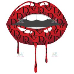 lips drip dior pattern, dior logo svg, hot logo svg, brand logo svg, instant download