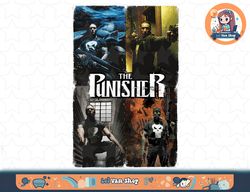 marvel the punisher quad comic cover collage graphic t-shirt t-shirt.pngmarvel the punisher quad comic cover collage gra