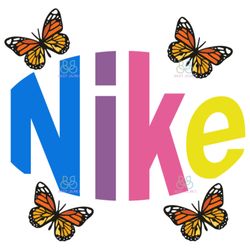 nike butterfly color logo svg, nike logo svg, nike svg, brand logo svg, instant download