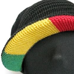 black crochet rasta hat for dreadlocks. cap with visor. hand knitting!