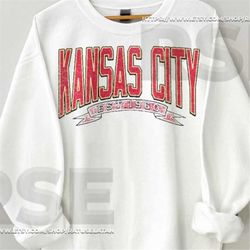 vintage kansas city sweatshirt, kansas city fan crewneck sweatshirt, distressed kansas city sweater, kansas city gift, c