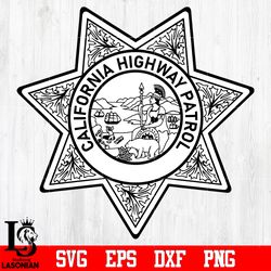 badge california highway patrol police svg eps dxf png file, digital download