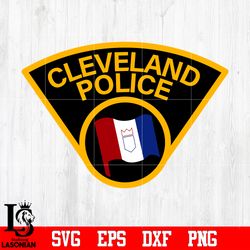 badge cleveland police svg eps dxf png file, digital download