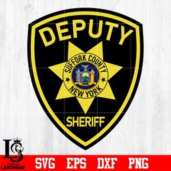 badge deputy sheriff suffolk county newyork svg eps dxf png file, digital download