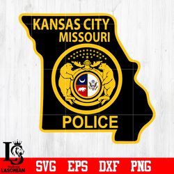 badge kansas city missouri police svg eps dxf png file , digital download