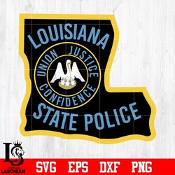 badge louisiana union justice confidence state police svg eps dxf png file, digital download