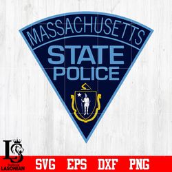 badge massachusetts state police svg eps dxf png file, digital download