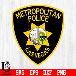 badge metropolitan police las vegas svg eps dxf png file, digital download