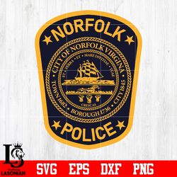 badge norfolk police svg eps dxf png file, digital download