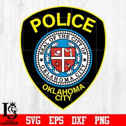 badge oklahoma city police svg eps dxf png file, digital download