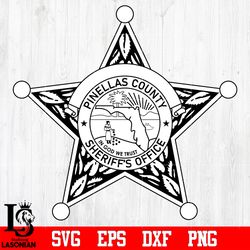 badge pinellas county sheriff's office police svg eps dxf png file, digital download