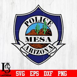 badge police mesa arizona svg eps dxf png file, digital download
