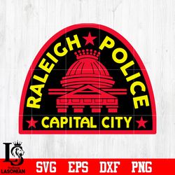 badge raleigh police capital city svg eps dxf png file, digital download