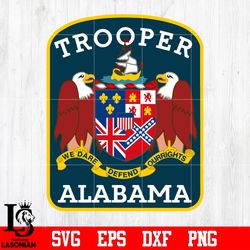 badge trooper alabama police svg eps dxf png file, digital download