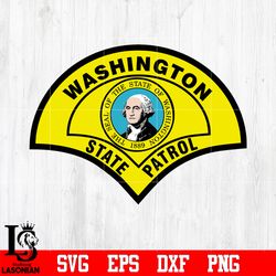 badge washington state patrol svg eps dxf png file , digital download