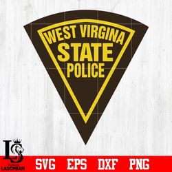 badge west virgina state police svg eps dxf png file, digital download