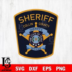 sheriff collin county svg dxf eps png file, digital download