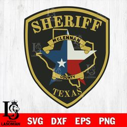 sheriff mclennan county texas svg dxf eps png file, digital download