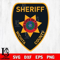sheriff wichita county svg dxf eps png file, digital download