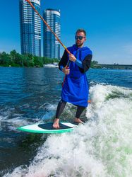 blue & black surf changing  poncho, surf towel, sexy men robe, swim coat