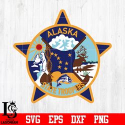 badge alaska state troopers svg eps dxf png file,digital download