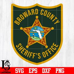 badge broward county sheriff's officer svg eps dxf png file, digital download