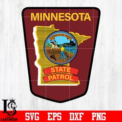 badge minnesota state patrol police svg eps dxf png file, digital download