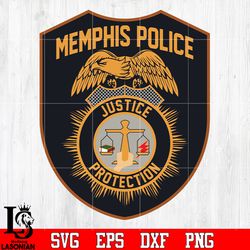 badge police memphis justice porotection svg eps png dxf file, digital download