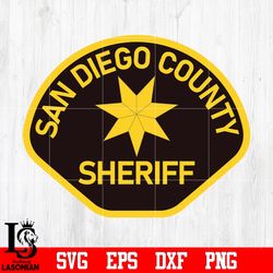 badge san diego county sheriff svg eps dxf png file, digital download