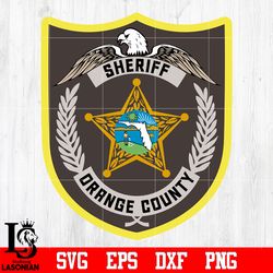 badge sheriff orange county svg eps dxf png file, digital download