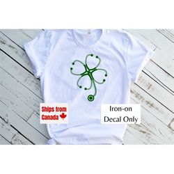 st. patrick's day nurse decal, st. patrick's day nurse shirt, iron-on decal, sweater decal, t-shirt transfer, diy clothi