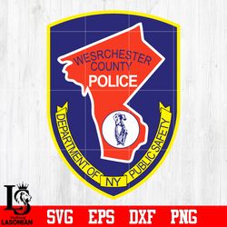 badge westchester county police department ny public safety svg eps dxf png file, digital download