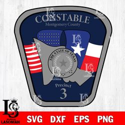 constable montgomery police department 5 svg , digital download