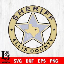 sheriff ellis county svg dxf eps png file, digital download