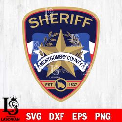 sheriff montgomery county badge svg , digital download