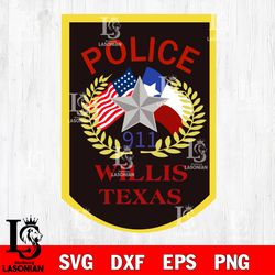 willis police department badge svg, digital download