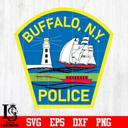 badge buffalo, ny police svg eps dxf png file , digital download