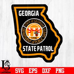 badge georgia state patrol police svg eps dxf png file ,digital download