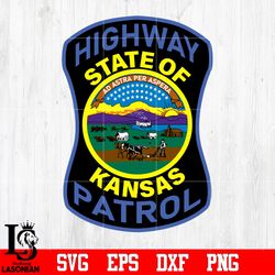 badge highway state of kansas patrol svg eps dxf png file , digital download