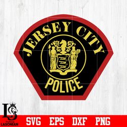 badge jersey city police svg eps dxf png file , digital download