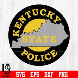 badge kentucky state police svg eps dxf png file , digital download