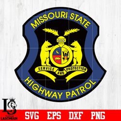 badge missouri state highway patrol police svg eps dxf png file, digital download