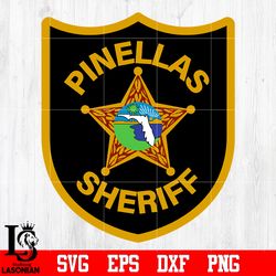 badge pinellas sheriff svg eps dxf png file, digital download