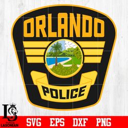 badge police orlando svg eps dxf png file , digital download