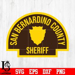 badge san bernardino county sheriff svg eps dxf png file, digital download