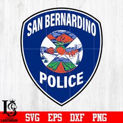 badge san bernardino police svg eps dxf png file, digital download