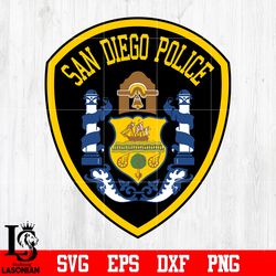 badge san diego police svg eps dxf png file, digital download