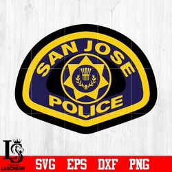 badge san jose police svg eps dxf png file, digital download