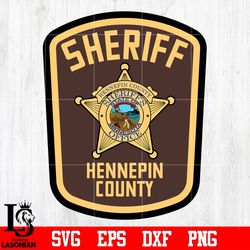 badge sheriff hennepin county svg eps dxf png file, digital download