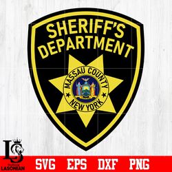 badge sheriff's department massau county newyork svg eps dxf png file, digital download